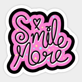 Smile more stylish text design Sticker